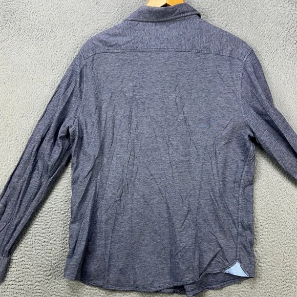 Vineyard Vines Mens Large Shirt Button Up Gray Slim Fit Performance Stretch EUC
